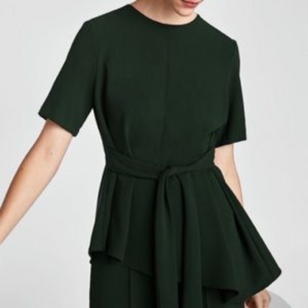 Zara asymmetrical tie top